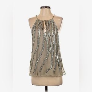 SPECIAL SALE THIS WEEK ONLY! 
Parker 100% Silk Beige tank/cami sleeveless top